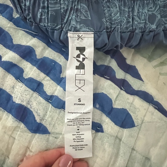 Popflex sprint shorts - dusty blue rose - Picture 2 of 5